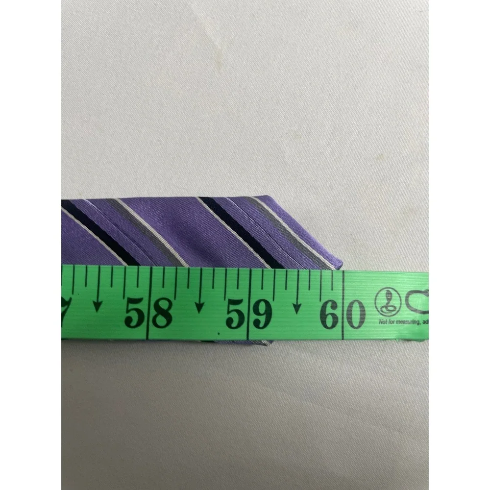 Donald J Trump Signature Collection Tie Purple Striped Silk Business Presidental
